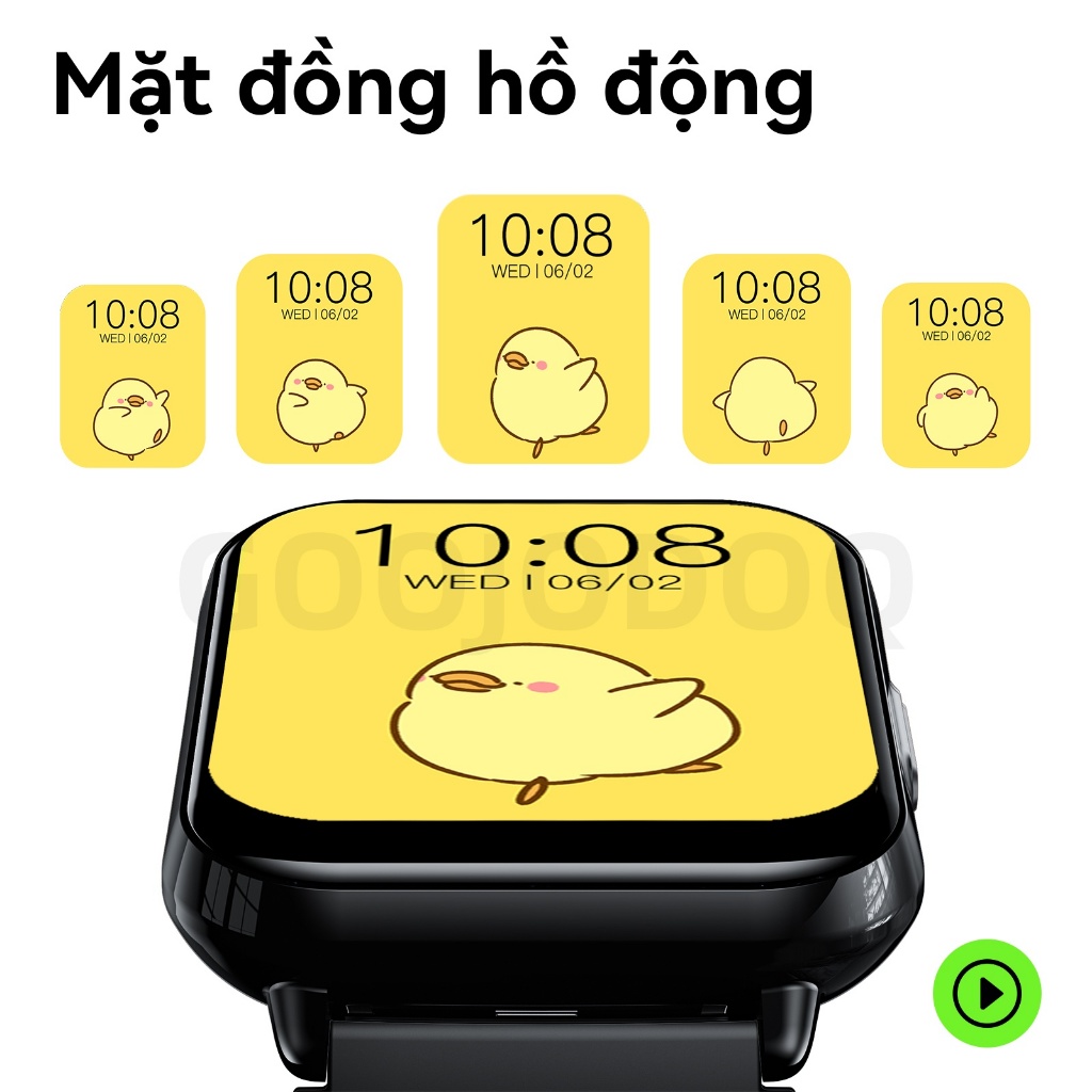 GOOJODOQ Đồng hồ thông minh FB059: Màn hình 1,83 inch, theo dõi sức khỏe và hoạt động cả ngày, nhắc nhở thông minh, chống nước Bluetooth 5.4, 1ATM, thích hợp để bơi lội | BigBuy360 - bigbuy360.vn