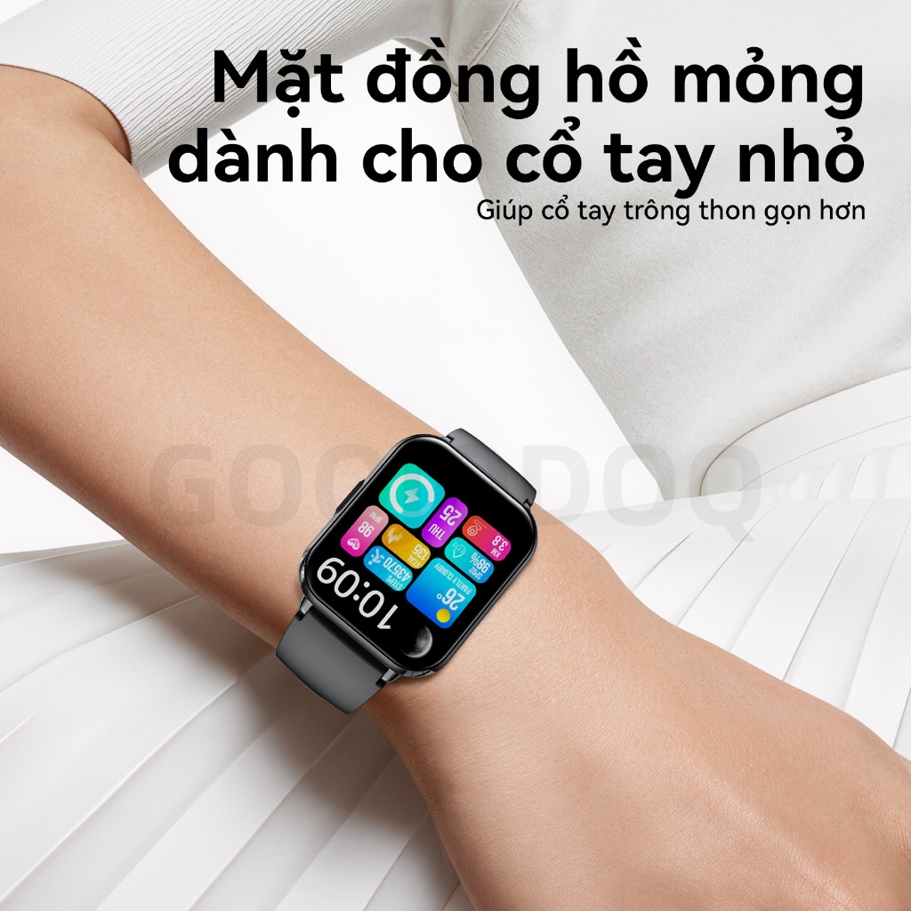 GOOJODOQ Đồng hồ thông minh FB059: Màn hình 1,83 inch, theo dõi sức khỏe và hoạt động cả ngày, nhắc nhở thông minh, chống nước Bluetooth 5.4, 1ATM, thích hợp để bơi lội | BigBuy360 - bigbuy360.vn