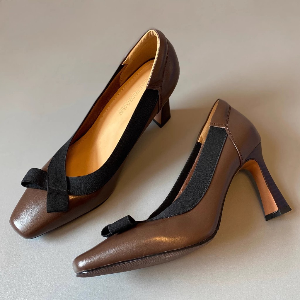 Giày cao gót Mary Jane mũi vuông 8 cm thời trang (Size 34-40)