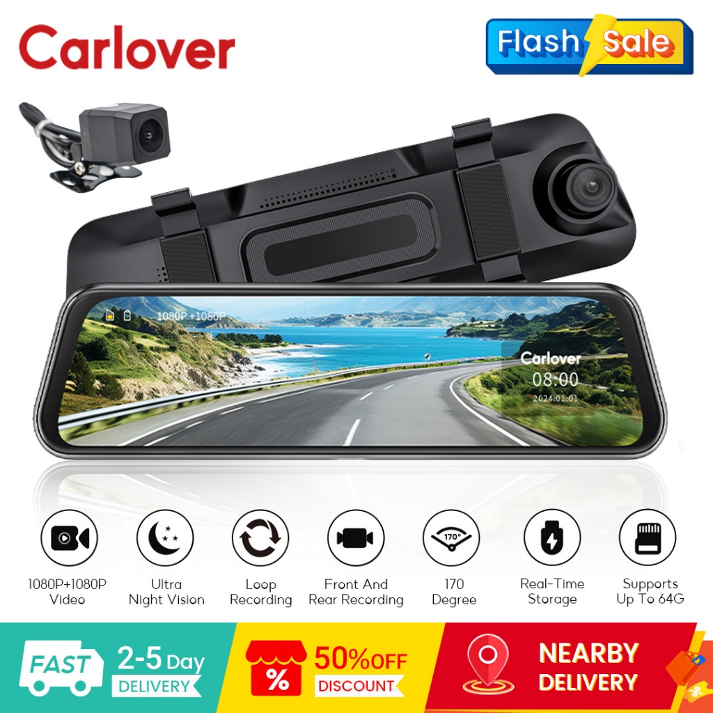 Carlover N3 Phát trực tuyến thông minh Dashcam 1080P Ultra Night Vision Loop Ghi âm trước & sau