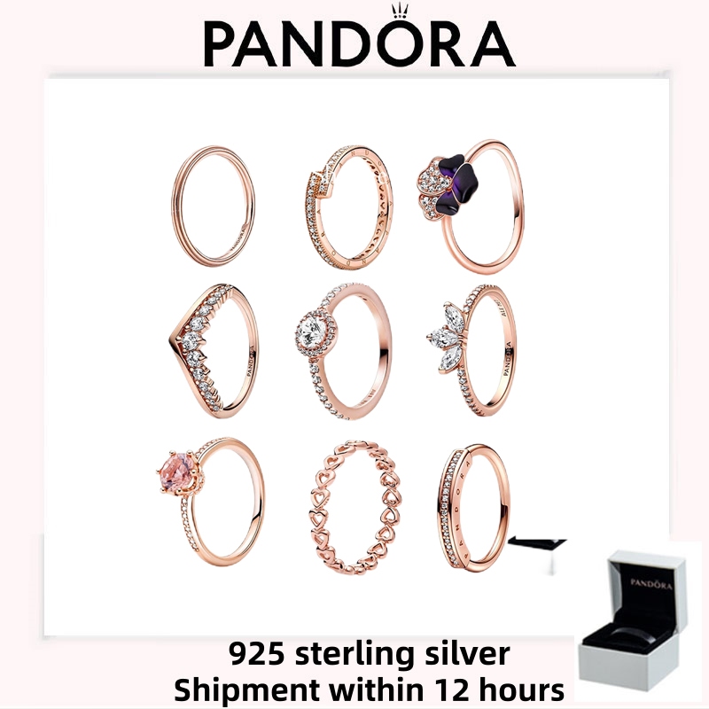 Nhẫn vàng hồng S925 Sterling Silver Pandora chính hãng