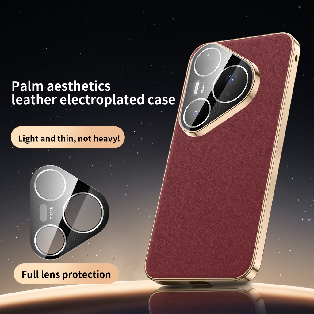 Dành Cho Huawei Pura 70 80 Ultra 70 80 Pro Plus Ốp Lưng Da Hạt Mạ Điện Bảo Vệ Mặt Sau Ốp Lưng Cho Hu