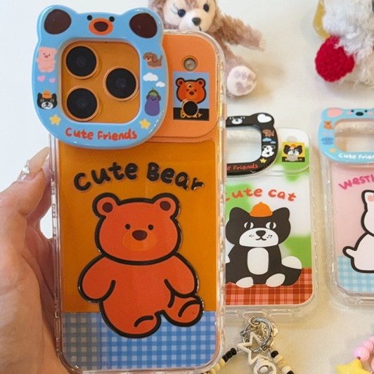 Ốp lưng IPhone16 / 17 / 15 / 14 / 13 Cartoon Lens Puppy Penguin&*&-