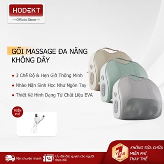 Gối Massage Cổ Vai Đa Năng HODEKT Massage 3D Như Ngón Tay 20 Đầu Massage Nhiệt Âm 45°C Pin 1800mAh