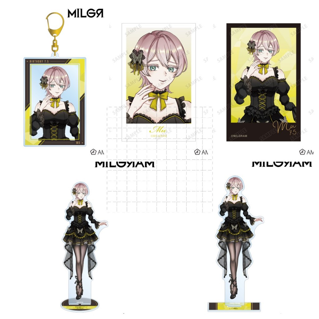 MILGRAM Yumeha Acrylic Đứng Móc Khóa Thẻ Anime Hình Sưu Tập Merch