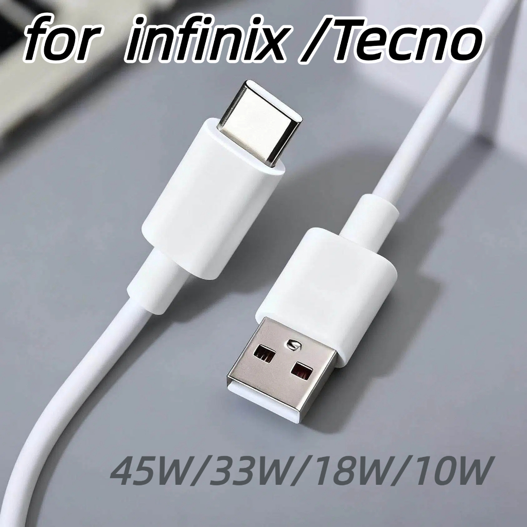 Dành cho Tecno 45W cho cáp sạc Infinix 45W / 33W / 18W / 10W, cáp USB Type C cho cáp sạc Infinix Not