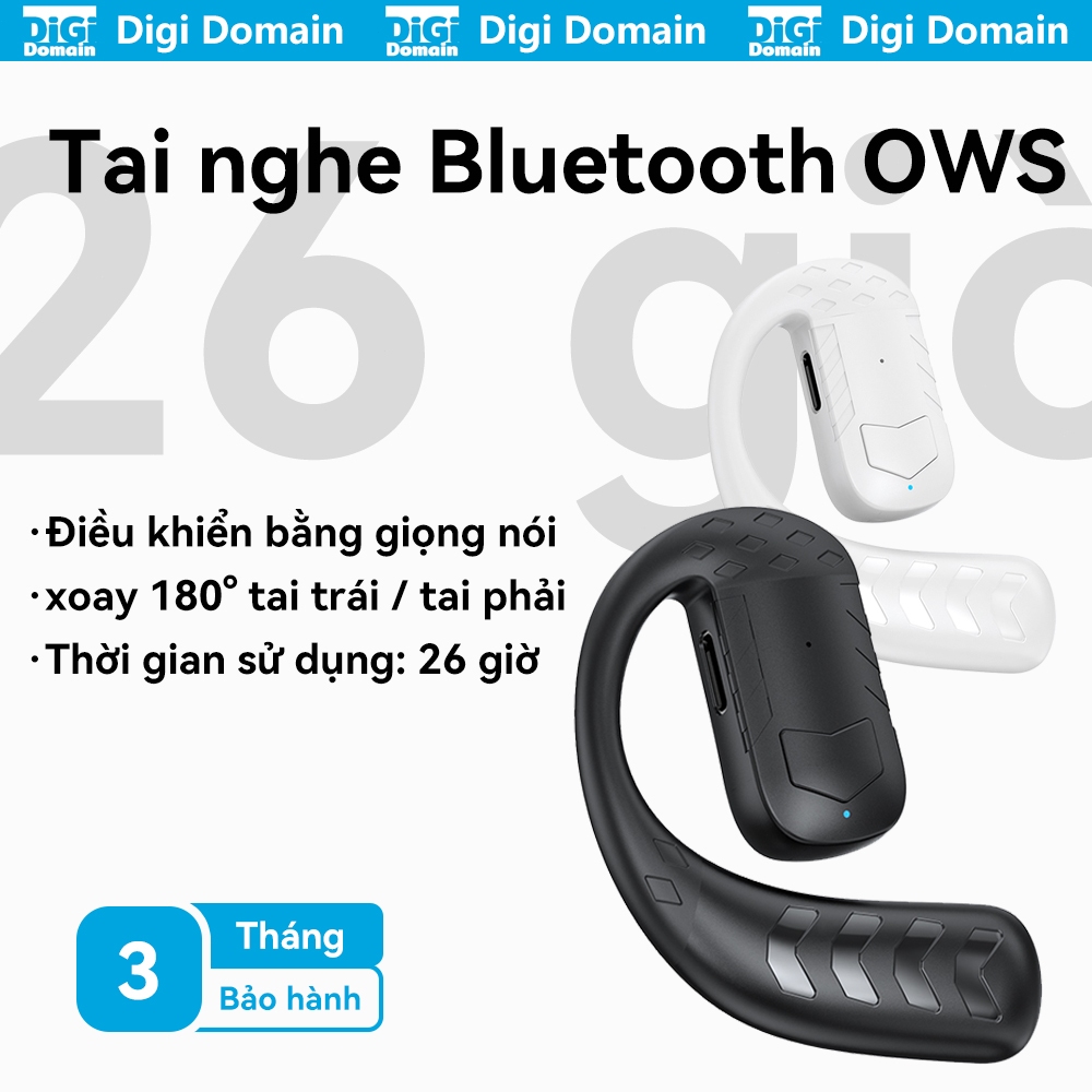 Ows T30 Bluetooth 5.4 Tai Nghe Không Dây Cho iphone android Tai Mở Tai Đơn Treo Tai Nghe Độ Trễ Thấp