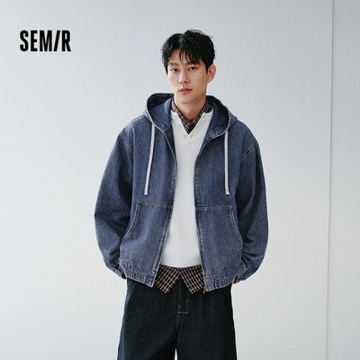 Semir Áo Khoác Nam Denim Có Mũ Trùm Đầu, Phong CáchVintage Đường Phố, Mùa Xuân 2026