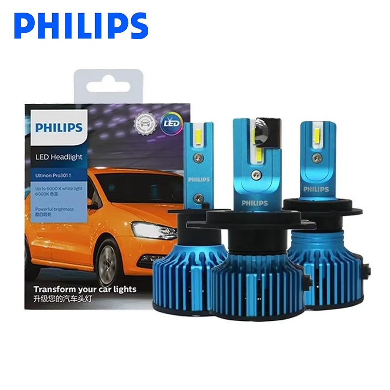 PHILIPS Ultinon Pro3011 H1 H4 H7 HB3 HB4 HIR2 LED 12V 24V 20W 6000K Đèn pha ô tô màu trắng sáng Đèn 