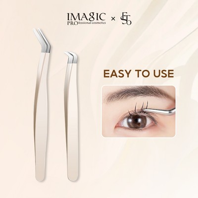 Imagic 3 Loại Nhíp Đầu Tròn Dụng Cụ Lông Mi Giả Ghép Dụng Cụ Trang Điểm