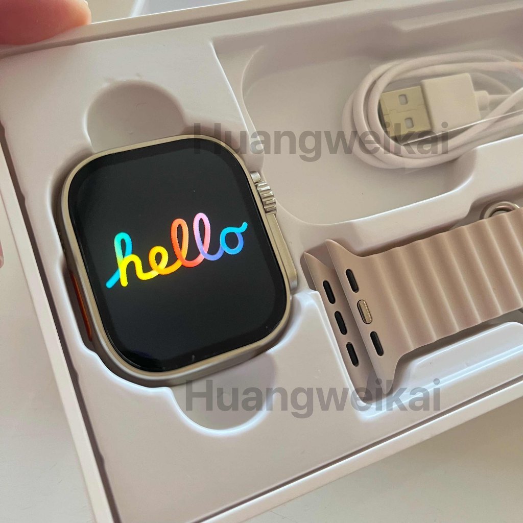 Ultra 3 Microwear hello Watch Ultra 5 Smart Watch free case 49mm Smartwatch sạc không dây cuộc gọi b