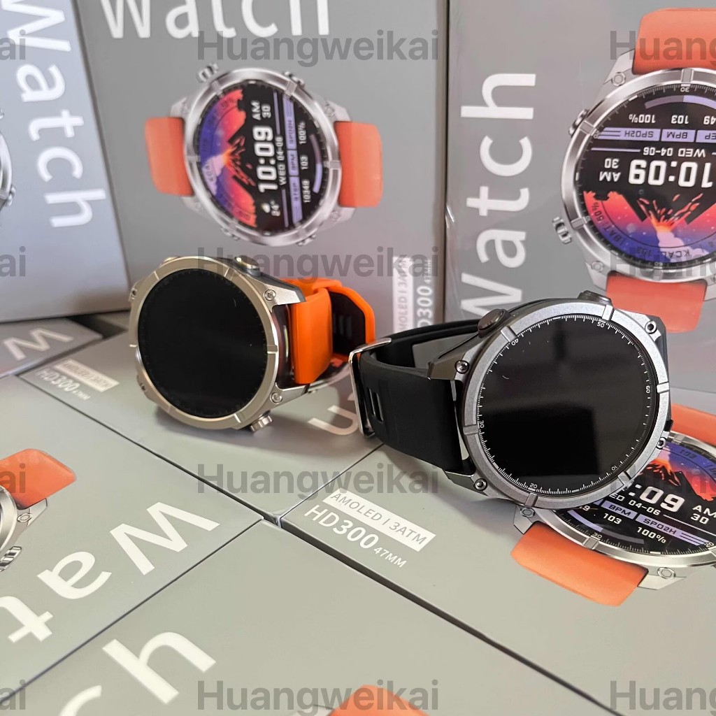 Đồng hồ thông minh 2 dây đeo 2026 HD300 dành cho nam Đồng hồ lặn và bơi lội chống nước Đồng hồ thể t