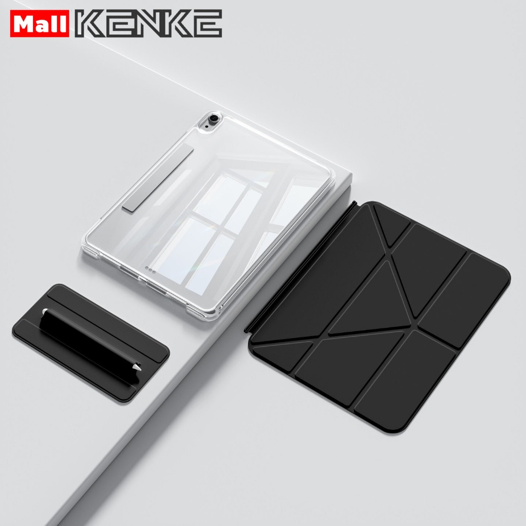 Ốp lưng iPad KENKE Bìa gấp 'Y'，' Vỏ acrylic có thể tháo rời 2 trong 1 for bao da ipad gen 10 gen 11 