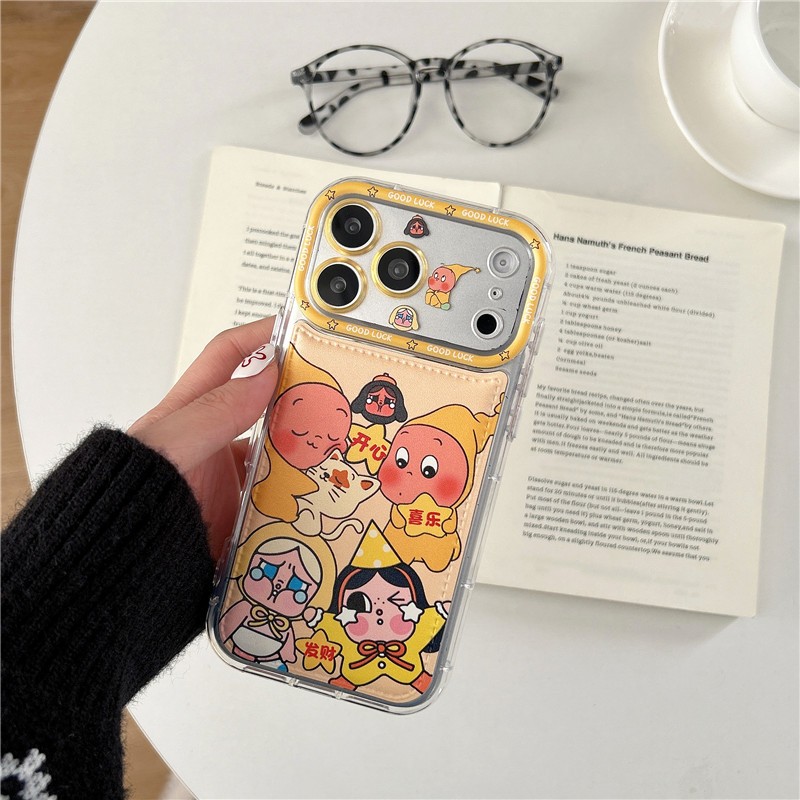 IPhone 17 Pro Max 16 pro max Star Baby Crying Baby pattern Vỏ điện thoại chất liệu PU