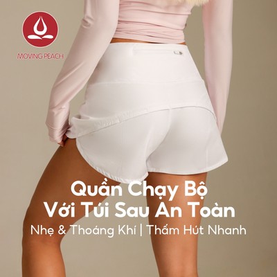 MOVING PEACH Quần ngắn đi xe đạp Nữ Eo Cao Dây Thắt Lưng Có Thể Điều Chỉnh Quần Short Đi Xe Đạp Thoải Mái Tập Gym Chạy Bộ Mặc Hàng Ngày APR (Mới)