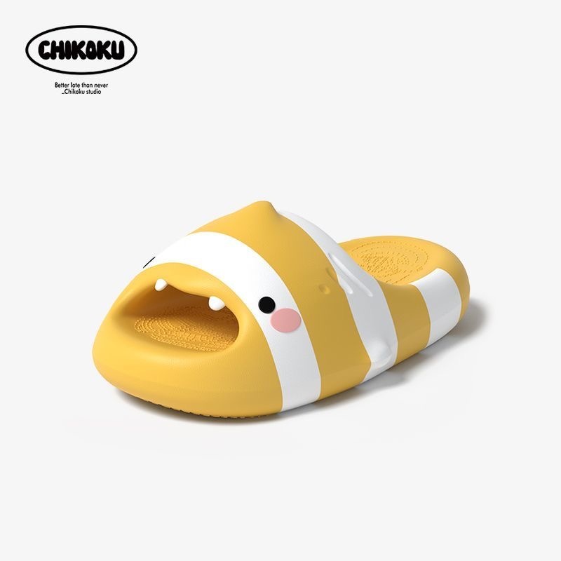AYUER Chikoku Sản phẩm dép cá mập chính hãng. Dép chống trượt cho cặp đôi cá mập sọc dày dễ thương.