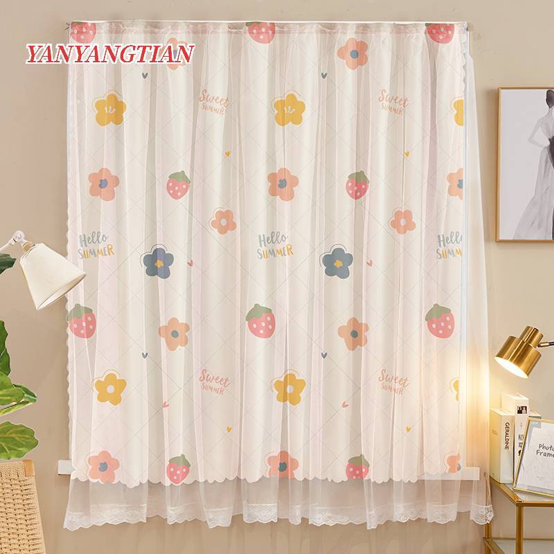 YANYANGTIAN Tự dính phim hoạt hình Curtain Rộng1m5 Cao 2m đấm miễn phí Cài đặt