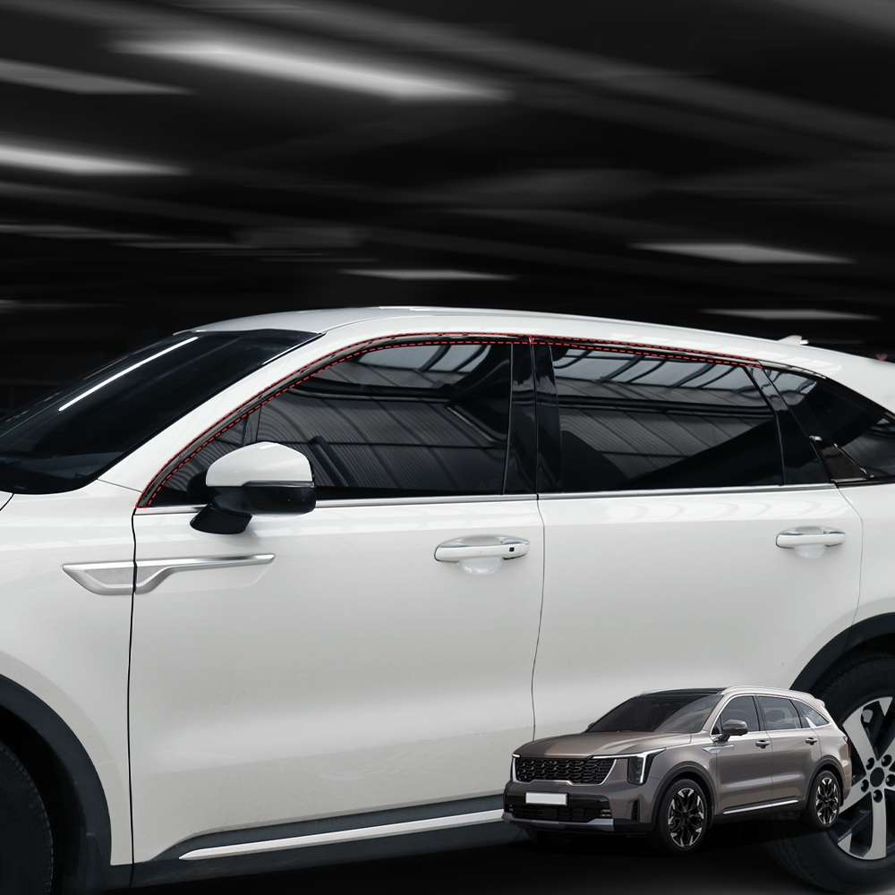 Dành Cho Xe Kia Sorento MQ4 2021-2026 ABS D Trụ Cột Cửa Sổ Viền Dải Bên Bảng Nút Bao Khuôn Viền