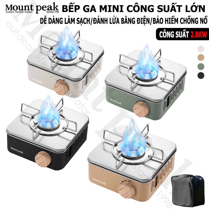 Bếp Gas Camping,mount peaqk,Bếp Gas Mini Dã Ngoại,Thiết Kế Nhỏ Gọn kèm Hộp Xách Thuận Tiện Cắm Trại