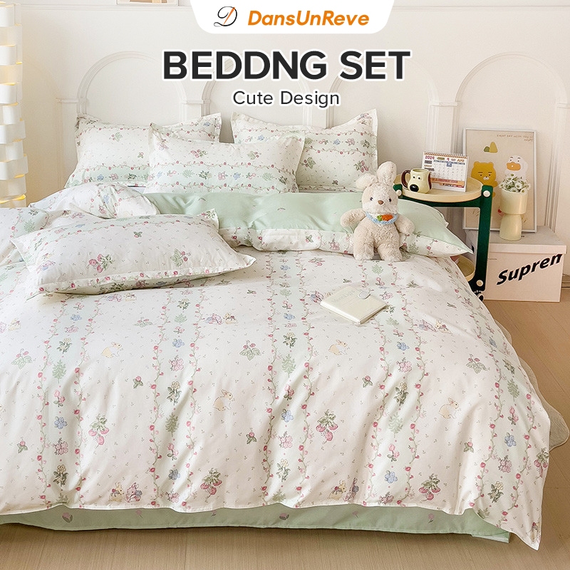 Bộ chăn ga hoa - Bao gồm vỏ chăn, ga phẳng & vỏ gối Size: 1m6x2m, 1m8x2m, 2mx2m Đa dạng kích thước