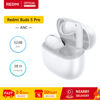 Redmi Buds 5 Pro, Giảm tiếng ồn chủ động, Không dây thực sự, Thoải mái khi đeo, Tai nghe nhét tai Bluetooth 5.3