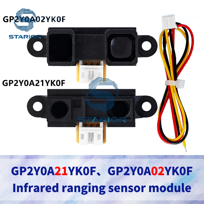 GP2Y0A21YK0F GP2Y0A02YK0F MỚI 100% 2Y0A21 10-80cm Cảm biến khoảng cách hồng ngoại BAO GỒM DÂY 20-150