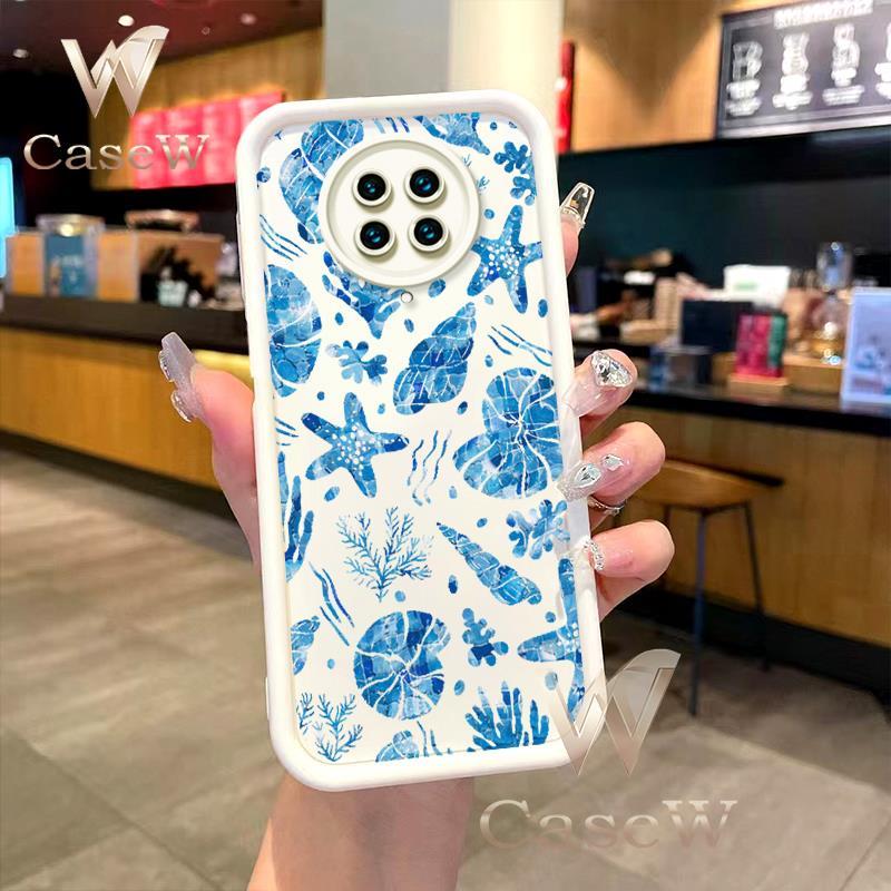 Ốp Điện Thoại Cho Redmi K30ULTRA / K30 Pro / K30 Với Blue Ocean Conch Coral Art Sang Trọng Mềm Macar