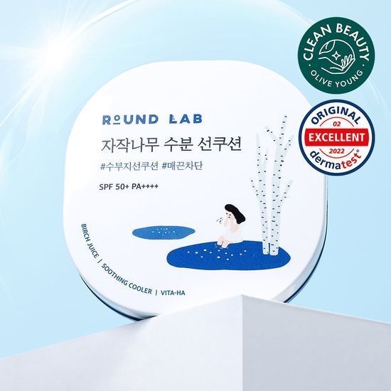Cushion Chống Nắng Cấp Ẩm ROUND LAB - Kết Cấu Mỏng Nhẹ, Không Nhờn Rít, Cho Lớp Nền Tươi Tắn