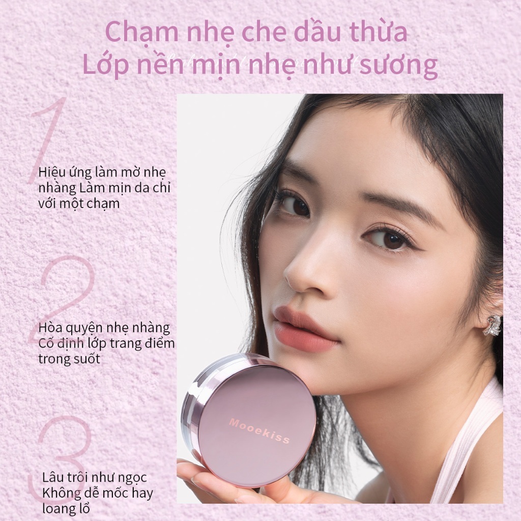 "[VÕ HÀ LINH X MOOEKISS] COMBO 2 Phấn phủ bọt lạnh kiểm soát dầu làm mát kiểm soát dầu chống thấm mồ hôi 10g x 2" | BigBuy360 - bigbuy360.vn