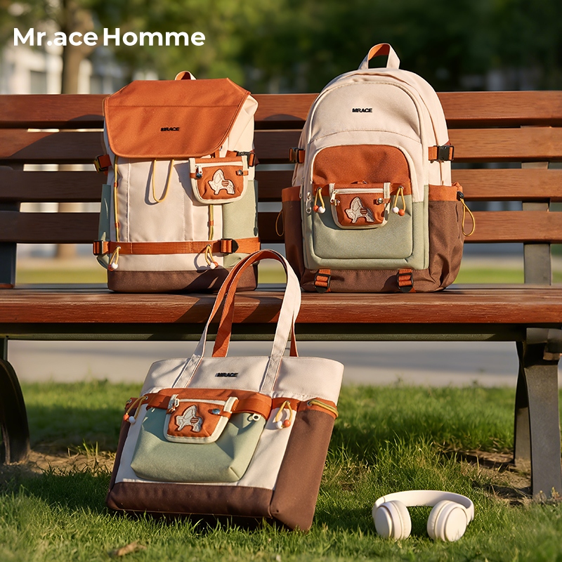 Mr.ace Homme Year of the Horse Series Ba lô đi học chống nước dung tích lớn dành cho nữ
