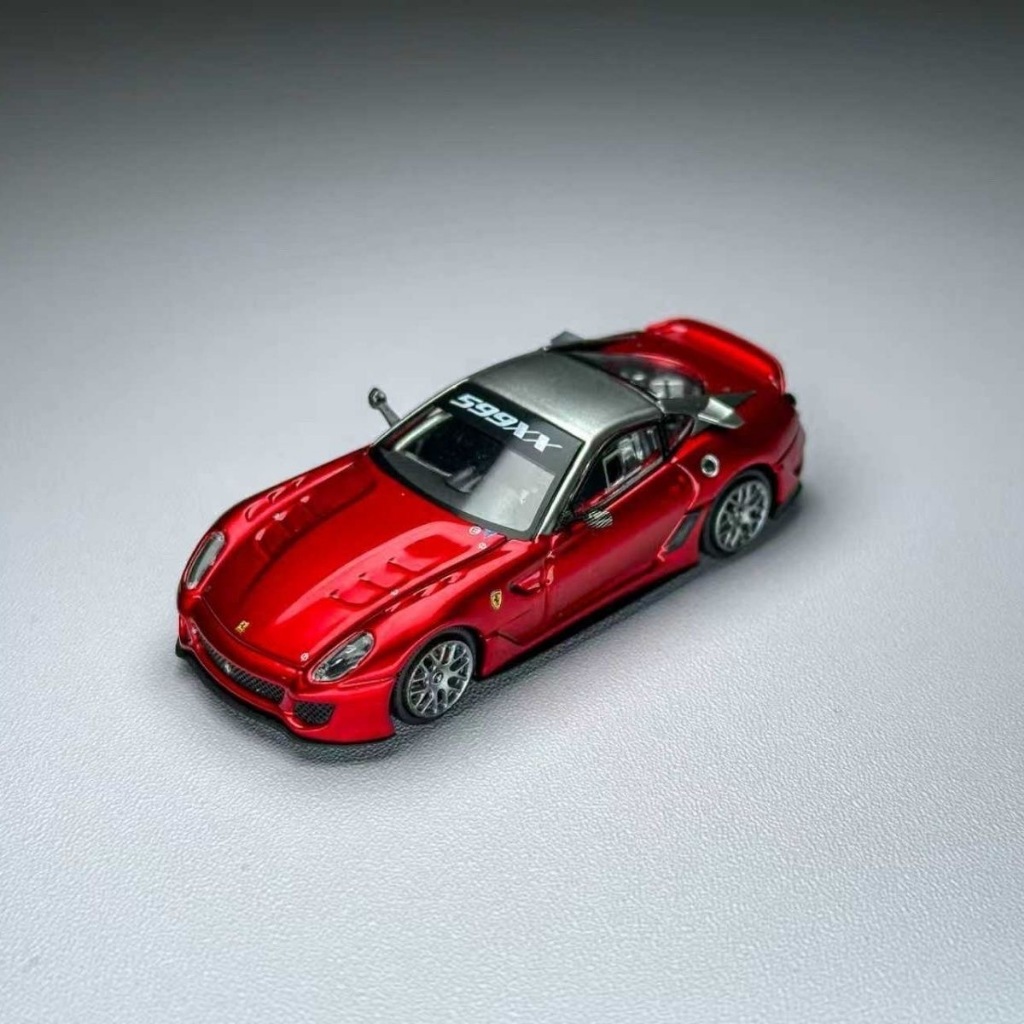 Rhino Model RM 1: 64 Ferrari 599XX Phiên bản theo dõi màu đỏ bằng kim loại Hợp kim Bộ sưu tập mô hìn