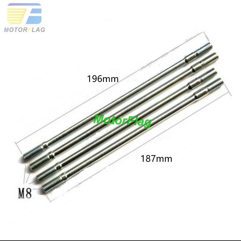 Bộ hai đầu Full of Studs M8 * 187; M8 * 197 Xi lanh cho xe tay ga GY6-125 1P52QMI 152QMI / GY6-150 1