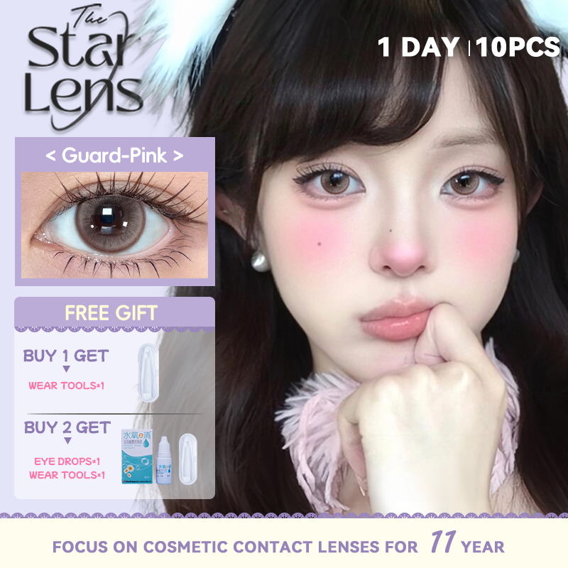 Kính áp tròng hàng ngày Starlens lens 1 ngày 10 chiếc Kích thước 14.2-14.5 Mắt búp bê có độ (0-8)