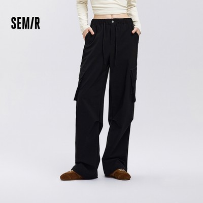Semir Nữ Quần Tiện Ích Mùa Xuân 2026 - Thắt Lưng Co Giãn Rời, Phù Hợp Mặc Drapped Ống Rộng