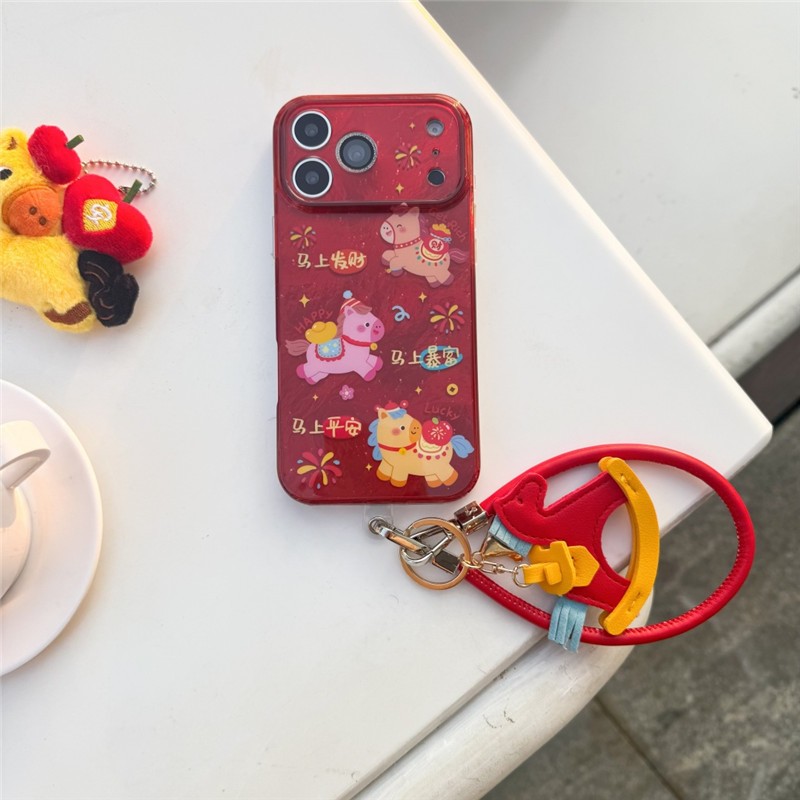 IPhone 17 Pro max 16 Pro Tạo ra mô hình ngựa may mắn Chất liệu TPU Vỏ điện thoại kỹ thuật IMD