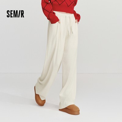 Quần nữ Semir ống rộng co giãn, phù hợp mùa xuân
