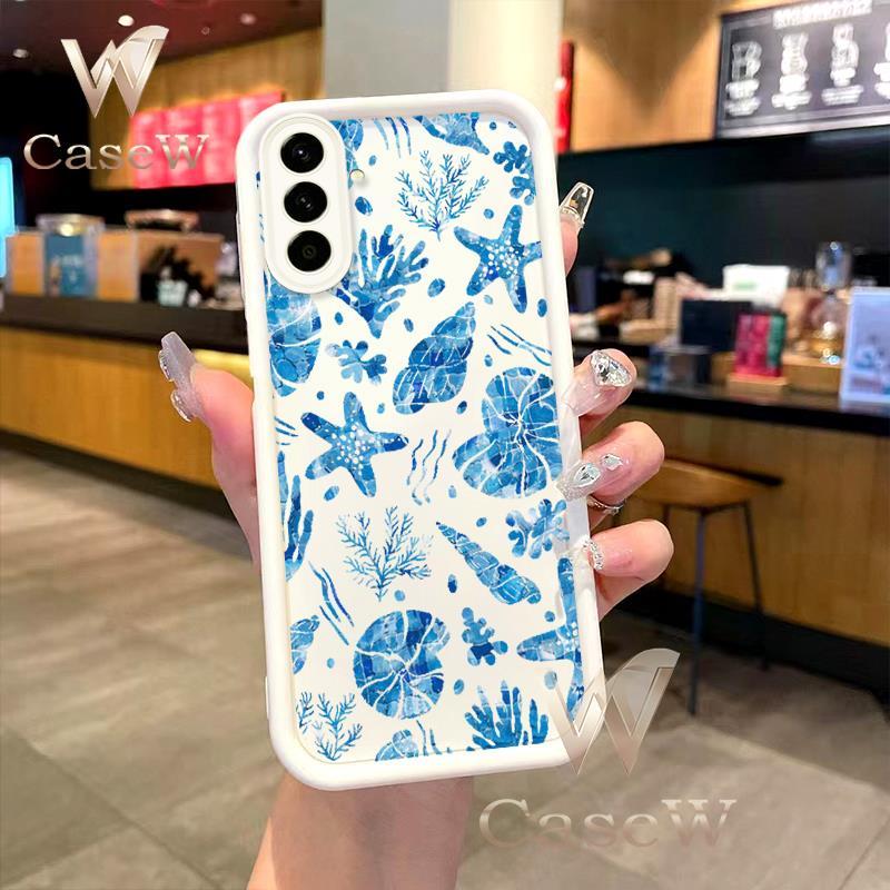 Ốp Điện Thoại Cho Samsung A56 / A36 / A26 / F06 / M16 / A06 5G Với Blue Ocean Conch Coral Art Sang T