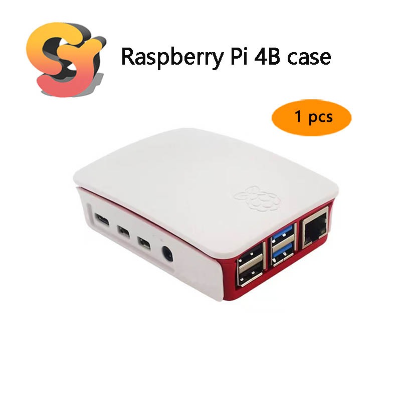[Hàng có sẵn] 1 Vỏ Raspberry Pi 4B Trắng Đỏ Cho Raspberry Pi 4B Thích Hợp Cho 4B
