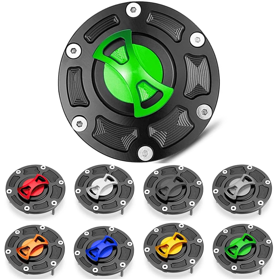 CNC KAWASAKI Sửa Đổi Nắp Bình Nhiên Liệu Xe Máy Vỏ Xăng Xoay Cho KAWASAKI Ninja250 NINJA300 Z250 Z30