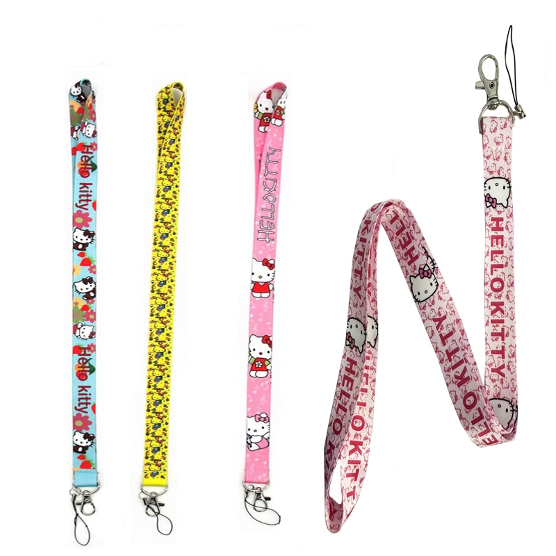 Dây buộc Hello Kitty, Giá đỡ điện thoại di động Dây đeo cổ cho máy ảnh Móc khóa Phụ kiện giá đỡ chống mất