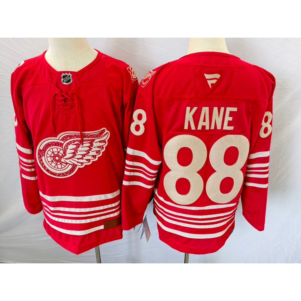 Áo Khúc côn cầu NHL Đôi cánh đỏ thêu logo, trang phục chính thức