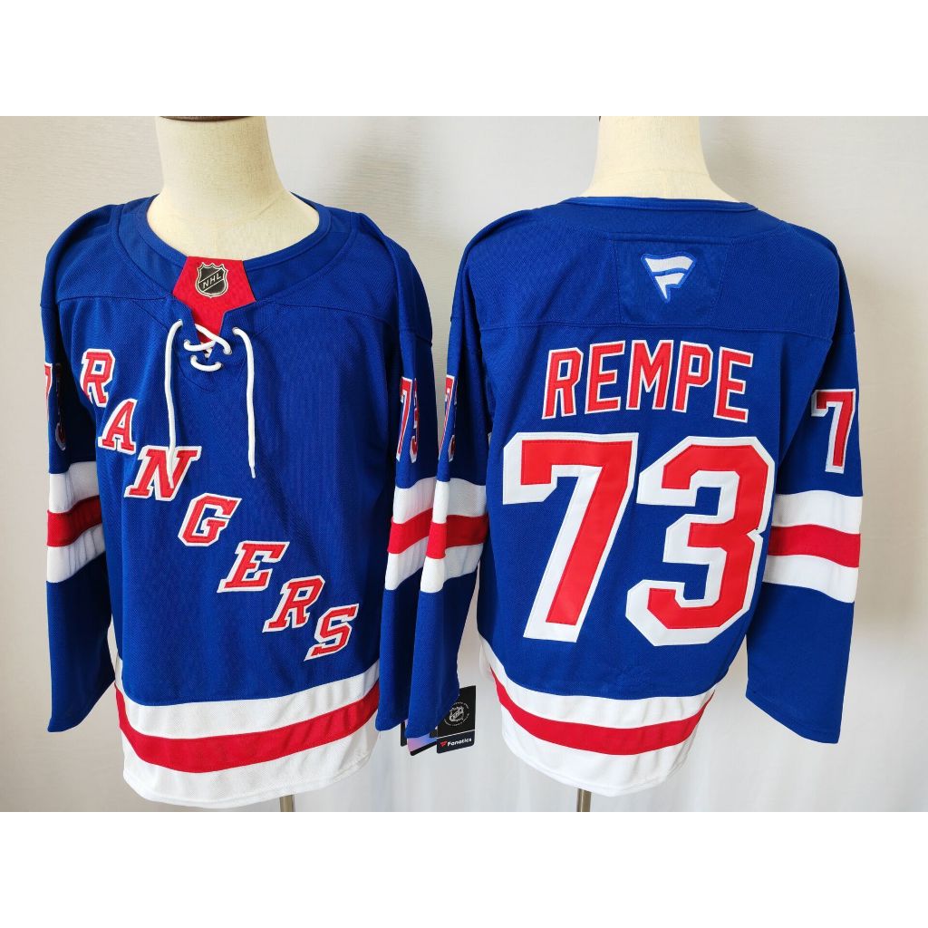 NHL Jersey Rangers Sân Nhà, Thêu Hoa văn Mỹ, Tay Dài
