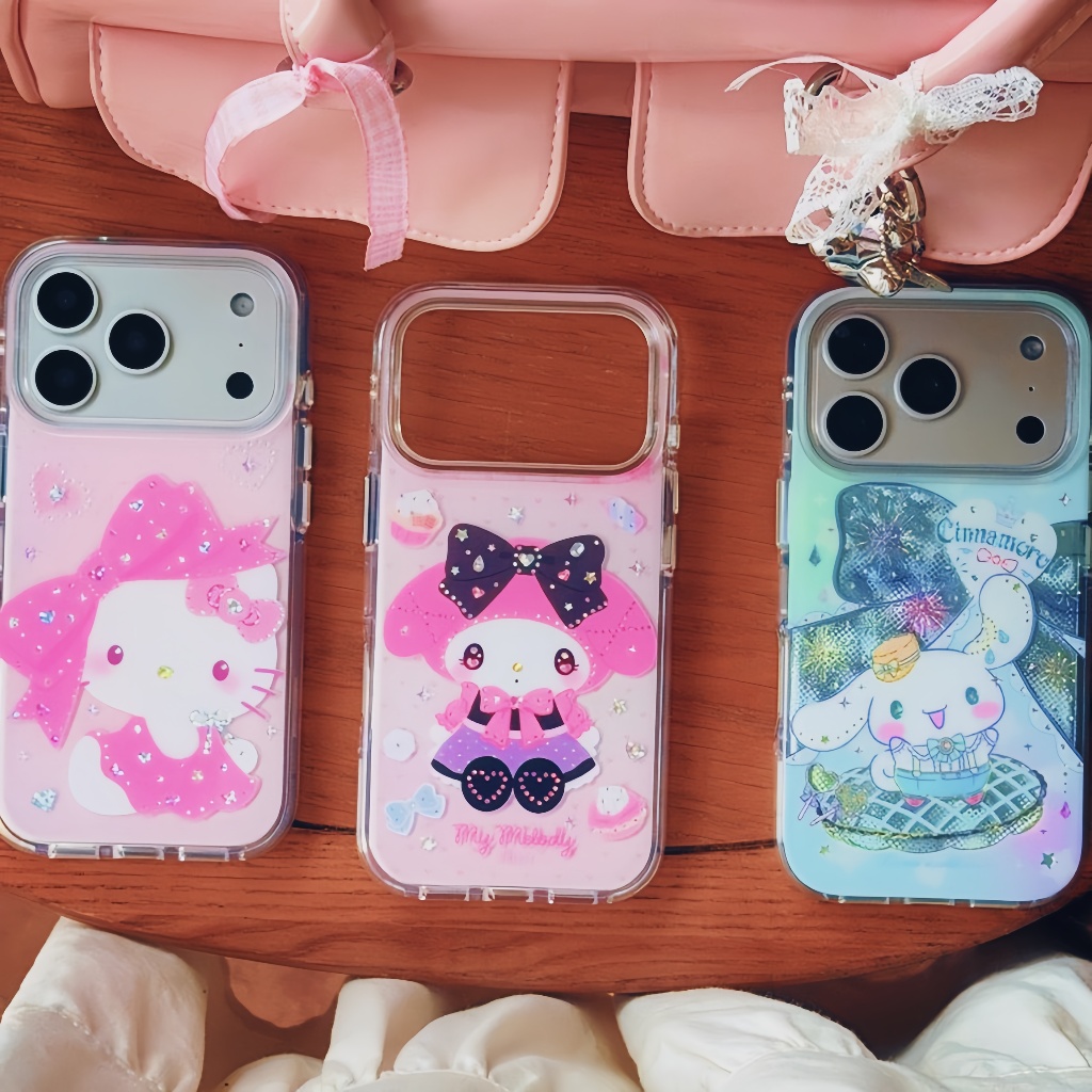 Ốp lưng IPhone 16 / 17 / 15 / 14 / 13Pink Bowknot My Melody KT