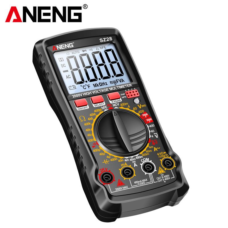ANENG SZ28 Đồng hồ vạn năng thông minh 400V AC / DC Tester 4 MHz 4000 Đếm 400MOhm Multimetro HFE Tra