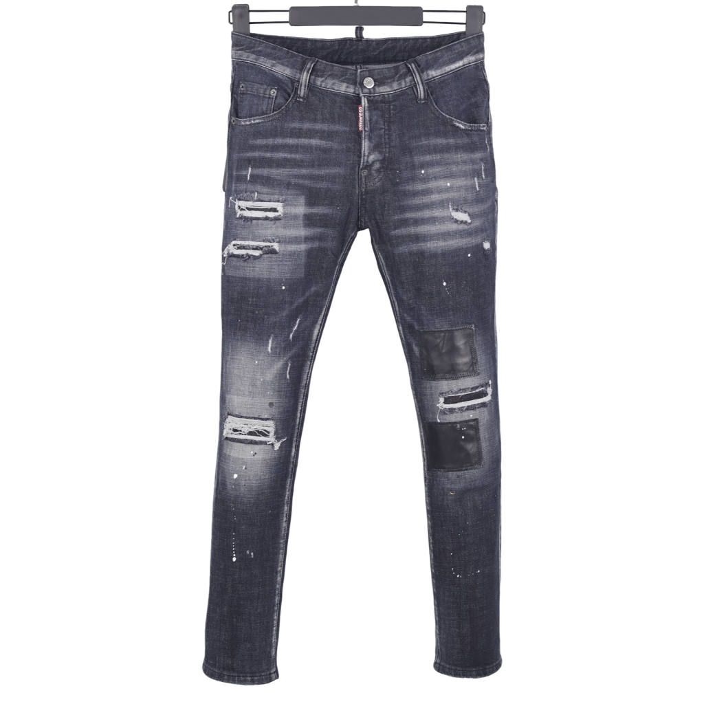 6096 Bốn Mùa Phong Cách Mới DSQUARED2 Jeans Nam Đen