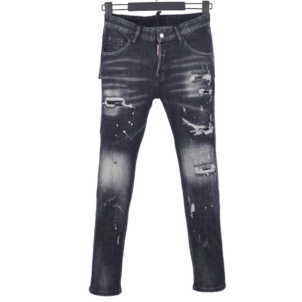6090 Bốn Mùa Phong Cách Mới DSQUARED2 Jeans Nam Đen