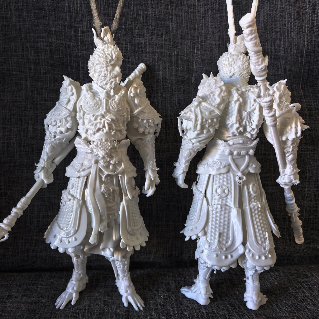 < Huyền thoại đen: Ngộ Không > Mô hình in 3d, [Sơn miễn phí] Black Myth Goku-Goku White Model Figure