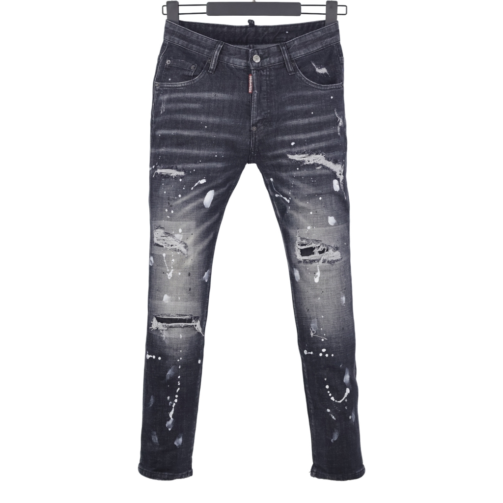 6082 Bốn Mùa Phong Cách Mới DSQUARED2 Jeans Nam Đen