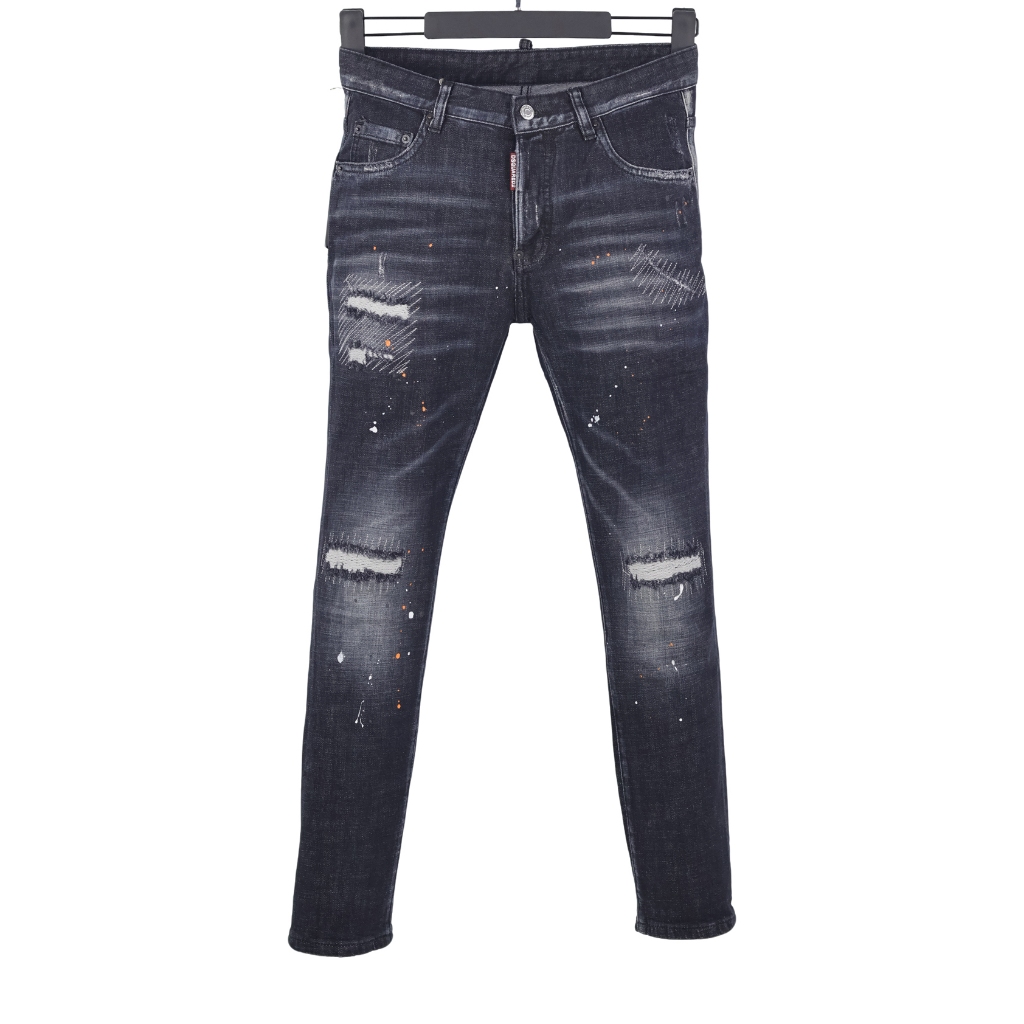 6078 Bốn Mùa Phong Cách Mới DSQUARED2 Jeans Nam Đen