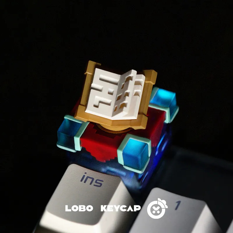 Minecraft với bàn ma thuật Bàn phím cơ trong suốt Keycap Đơn sáng tạo Mũ bàn phím độc đáo Thay thế K